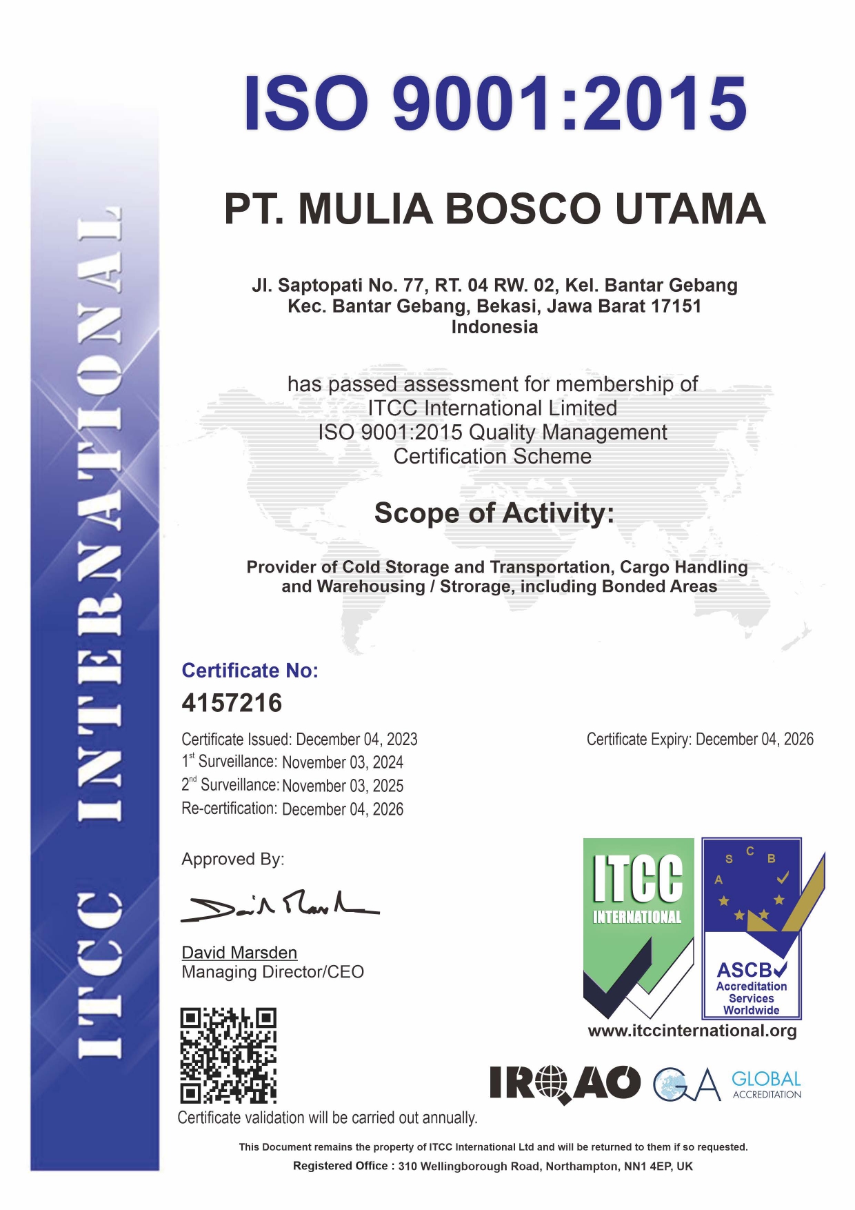 ISO Certificate 9001:2015