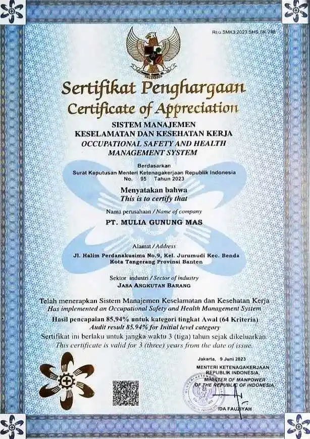 OHS Certificate
